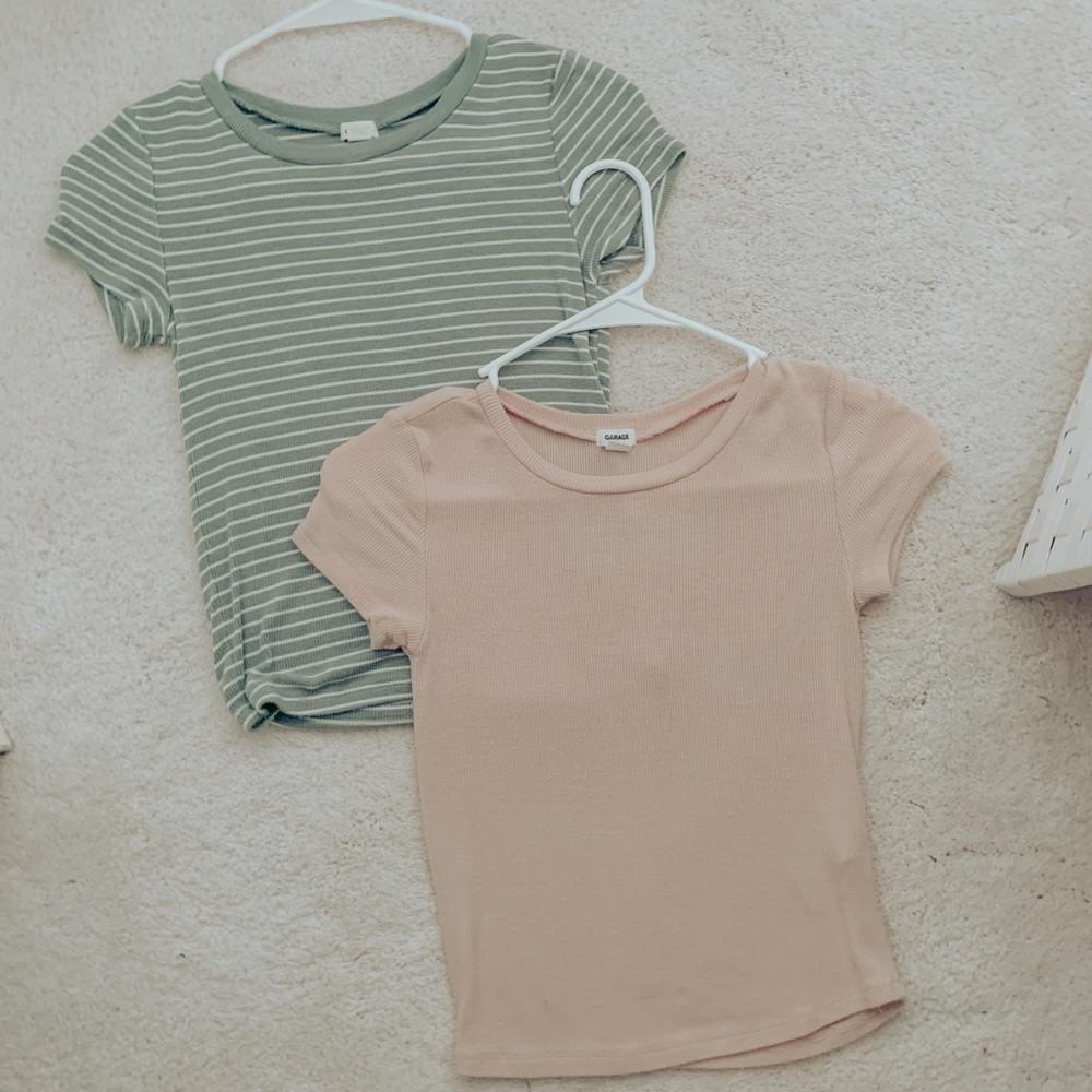 Garage Skintight Tee (blue stripe)